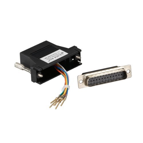 Black Box Modular Adapter Kit Db25M to Rj45F W/Thumbscrews Black Rohs Compliant: Yes - FA4525M-BK