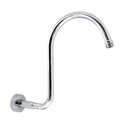 MODONA S Shower Arm with Flange  Stainless Steel SS304  Polished Chrome - 5 Year Warrantee