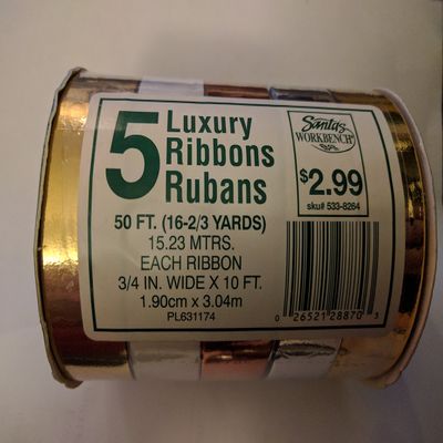 5 Santa's Workbench Luxury Ribbons Rubans 250 Ft