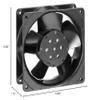 EBM PAPST 4656ZW (Price/EA) AXIAL Fan, 119MM, 230VAC; Nominal Rated Voltage AC:230V; Fan Frame Type:Square; Frame Size:119MM; External Depth:38MM; Bearing Type:Ball Bearing; AIR Flow - CFM:94.2CFM view 2