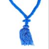 Iconsgr Handmade Blessed Christian Orthodox Greek Komboskoini Prayer Rope 100knots Pentant Blue2 view 2