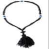 Iconsgr Handmade Blessed Christian Orthodox Komboskoini Prayer Rope 100 Knots Wool Pentant Black view 1