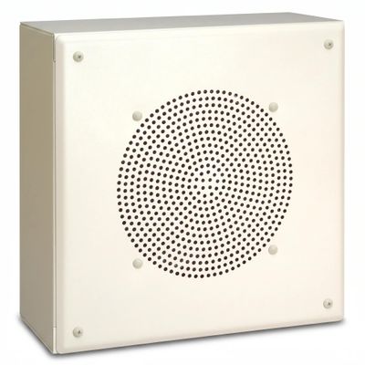 Bogen MB8TSQ Metal Box Speaker, 8 Inch Wall Mount Speaker, 25V/70V Commercial Paging Speaker, Transformer Coupled Indoor Speaker, Off White Enamel Finish