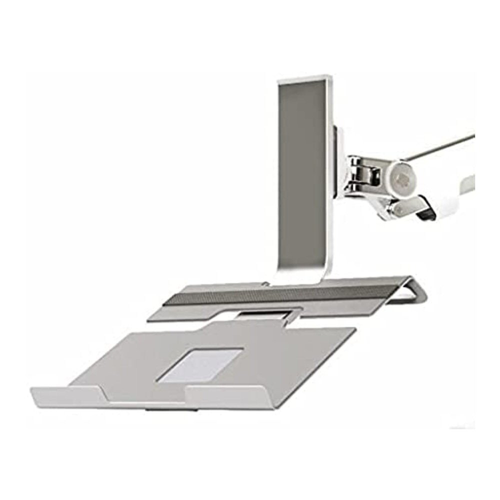 Humanscale M2NHW Polished Aluminum Notebook Mount Laptop Holder Bracket for M2 or M8 Monitor Arms