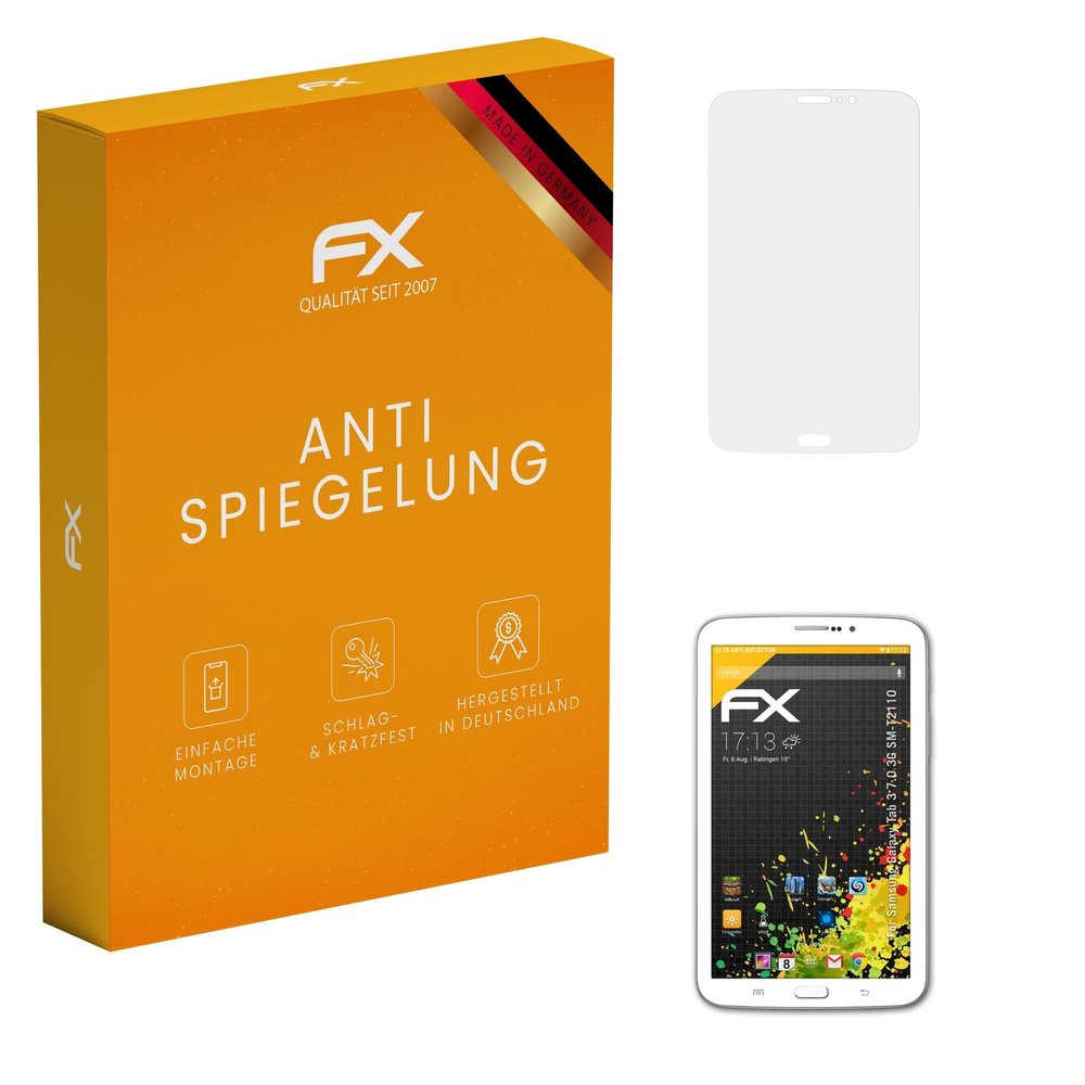 atFoliX Screen Protector compatible with Samsung Galaxy Tab 3 7.0 3G SM-T2110 Screen Protection Film, anti-reflective and shock-absorbing FX Protector Film (2X)