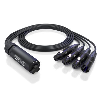 SoundTools 3-Way Mic Switcher with Make-Before-Break Technology 3-IN 1-OUT XLR Microphone Selector Includes 4 XLR Cables Low Noise All-Analog Mic Switch for Stage and Studio Fits Clip