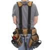 Dickies 4-Piece Carpenter's Rig, Padded Tool Belt Suspenders, Cooling Mesh, Leather Tool Belt, Steel Buckle, Grey/Tan, 3.8 lb. view 4