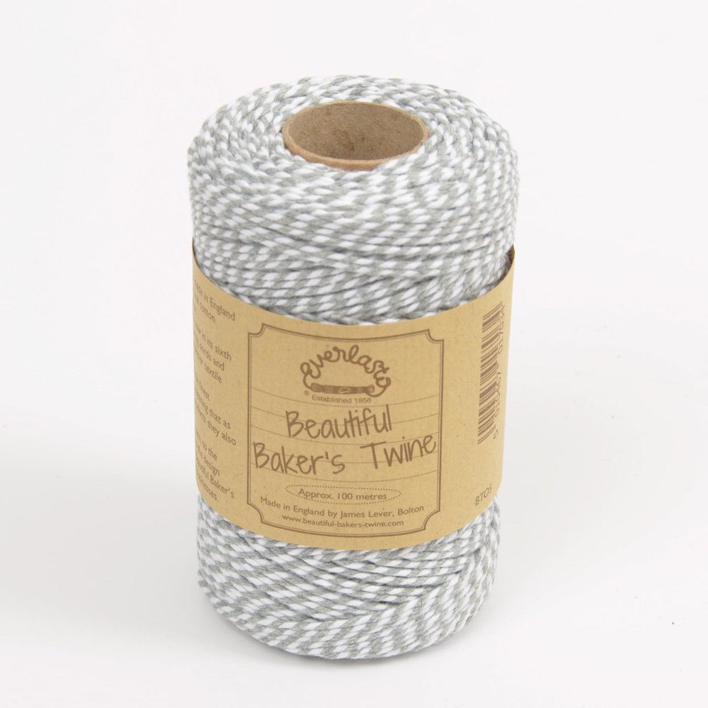 100m - Everlasto Original 'Beautiful Bakers Twine' (2mm Approx) (Silver)
