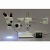 AmScope SM-4TY-80M Professional Trinocular Stereo Zoom Microscope, WH10x Eyepieces, 7X-90X Magnification, 0.7X-4.5X Zoom Objective, 80-Bulb LED Ring Light with Rheostat, Double-Arm Boom Stand, 110V-240V, Includes 2.0X Barlow Lens view 2