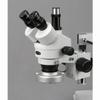 AmScope SM-4TY-80M Professional Trinocular Stereo Zoom Microscope, WH10x Eyepieces, 7X-90X Magnification, 0.7X-4.5X Zoom Objective, 80-Bulb LED Ring Light with Rheostat, Double-Arm Boom Stand, 110V-240V, Includes 2.0X Barlow Lens view 4
