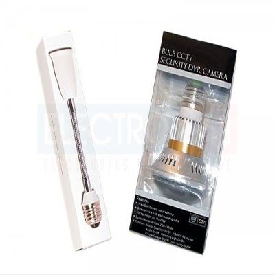 Motion Detect Bulb DVR Security CCTV Cam w/ Date/Time Video Watermark