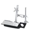 Newstar FPMA-D1020KEYB Desk Mount (clamp) for a Monitor (10-24" Screen), Keyboard & Mouse (Height Adjustable) - Silver view 1