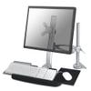 Newstar FPMA-D1020KEYB Desk Mount (clamp) for a Monitor (10-24" Screen), Keyboard & Mouse (Height Adjustable) - Silver view 2