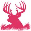Deer Head Silhouette Buck Hunting Vinyl Wall Decal Sticker Art, Home Decor, Mural view 1
