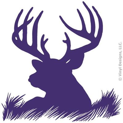 Deer Head Silhouette Buck Hunting Vinyl Wall Decal Sticker Art, Home Decor, Mural