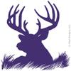 Deer Head Silhouette Buck Hunting Vinyl Wall Decal Sticker Art, Home Decor, Mural view 1