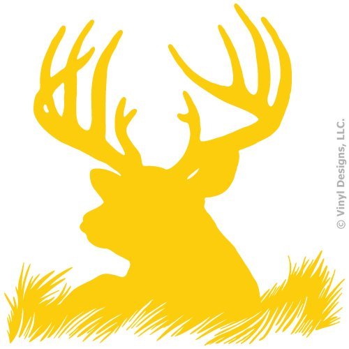 Deer Head Silhouette Buck Hunting Vinyl Wall Decal Sticker Art, Home Decor, Mural