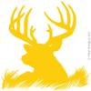 Deer Head Silhouette Buck Hunting Vinyl Wall Decal Sticker Art, Home Decor, Mural view 1