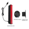 GOgroove SonaVERSE USB Speakers for Laptop Computer - USB Powered Mini Sound Bar with Clip-On Portable External Speaker Design for Monitor, One Cable for Digital Audio Input and Power (Red) view 2