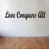 Blinggo Love Conquers All Removable Vinyl Wall Decal Home Dcor view 1