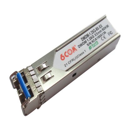 6COM DWDM SFP Optical Transceiver 1.25G 80km 1544.53nm LC Connector compatible with cisco item number is DWDM-SFP-4453=