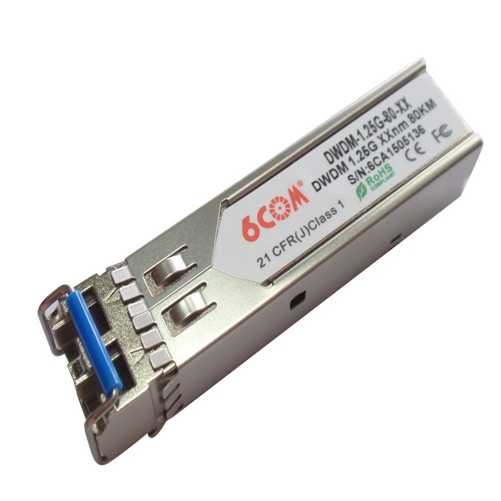 6COM DWDM SFP Optical Transceiver 1.25G 80km 1544.53nm LC Connector compatible with cisco item number is DWDM-SFP-4453=