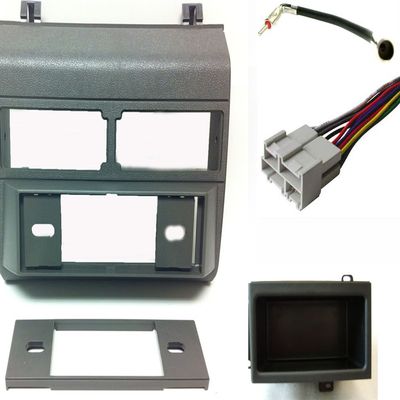 Carxtc Wire Harness, Dash Kit, Antenna Adapter and Radio Pocket Fits Chevy Chevrolet GMC 1992-94 Suburban, Yukon, Blazer and 1988-94 Pickup (Combo Complete Install Package) Gray Dash