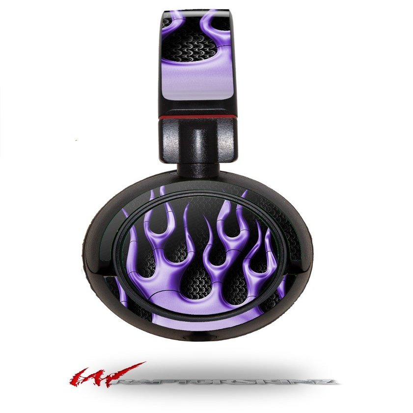 Metal Flames Purple - Decal Style Vinyl Skin fits Sony MDR ZX100 Headphones (HEADPHONES NOT INCLUDED)