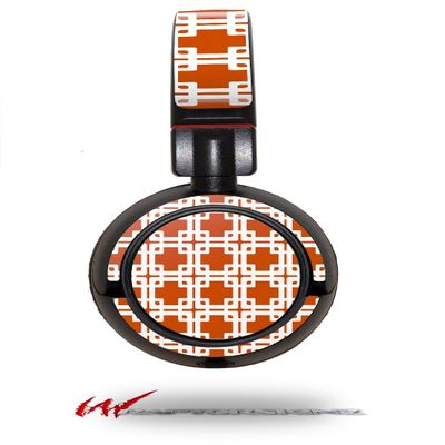 Boxed Burnt Orange - Decal Style Vinyl Skin fits Sony MDR ZX100 Headphones (Headphones NOT Included)