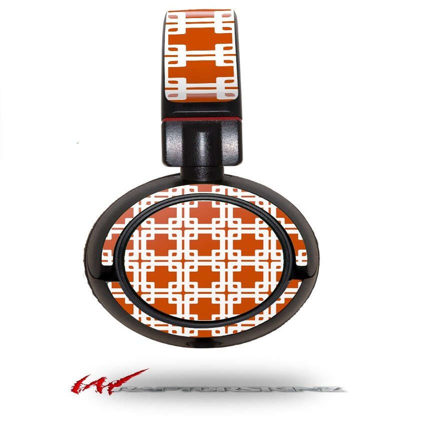 Boxed Burnt Orange - Decal Style Vinyl Skin fits Sony MDR ZX100 Headphones (Headphones NOT Included)