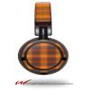 Plaid Pumpkin Orange - Decal Style Vinyl Skin fits Sony MDR ZX100 Headphones (Headphones NOT Included) view 1