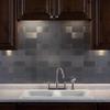 Aspect Peel and Stick Backsplash 3in x 6in Brushed Stainless Long Grain Metal Tile for Kitchen and Bathrooms (8-Pack) view 3