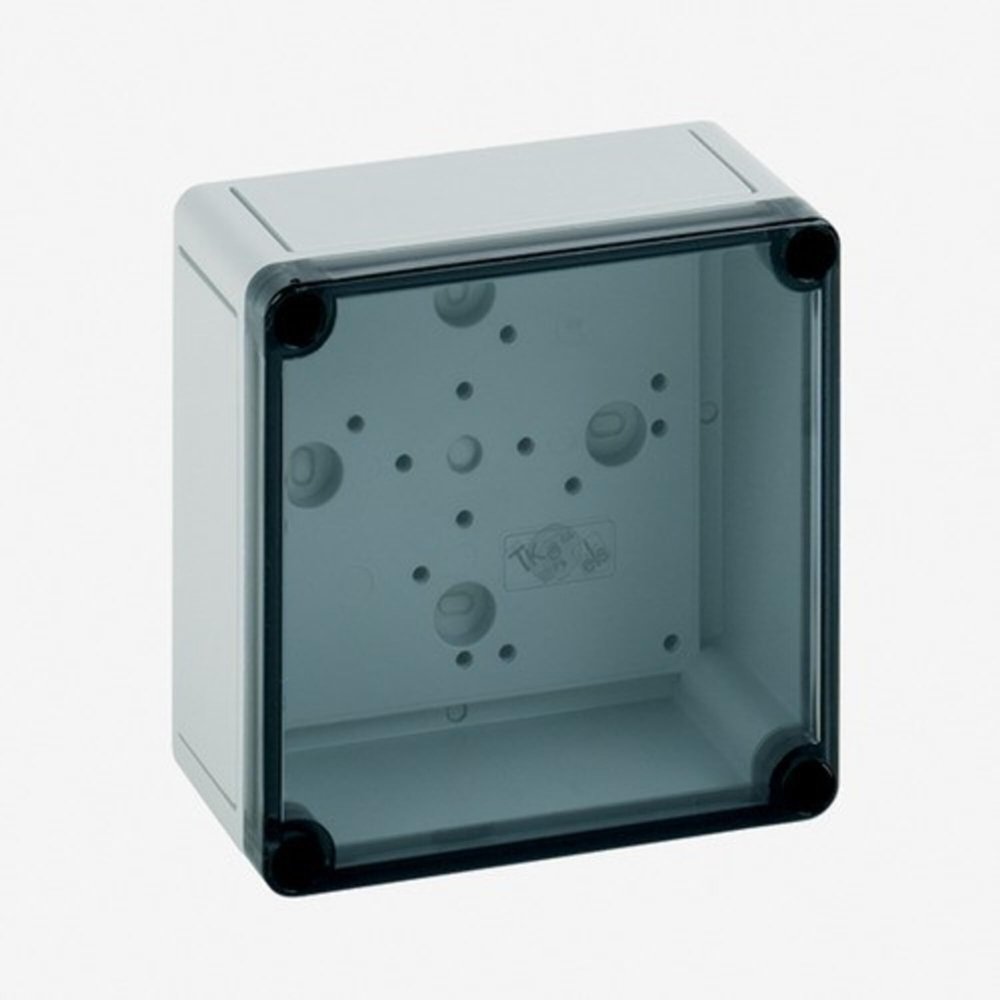 Altech Corp. 130-005, Enclosure; Box-Lid; Polystyrene; Gray; 5.12x5.12x2.95 In; IP66; NEMA12K; TK Series