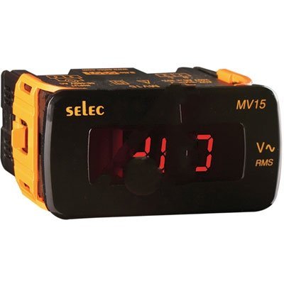 Altech Corp. MV15-110V-CU, Digital Voltmeter; 3-Digit LED; 1/8 DIN; 50-480 VAC Range; 110 VAC +/-20% (60Hz)