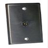 Stainless Steel Wall Plate with One (1) 3.5mm Stereo Feed-Thru Connector : 75-1095 view 1