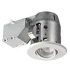 Globe Electric 90679 3" Swivel Round Trim Recessed Lighting Kit, White, Easy Install Push-N-Click Clips, 3.25" Hole Size, Adjustable Ceiling Light, IC Rated, GU10 Base Bulb Not Included view 1