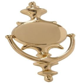 Hillman Hardware Essentials Door Knocker with Viewers Bright Brass 8 Inch" 852726