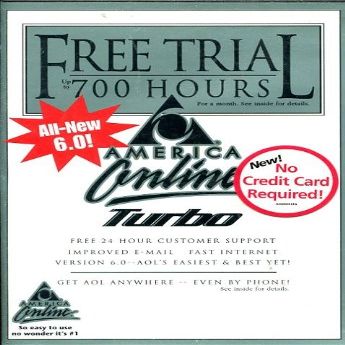 AOL ALL-NEW 6.0 TURBO CD /700 FREE HOURS/HARD CASE/OPENED PACKAGE