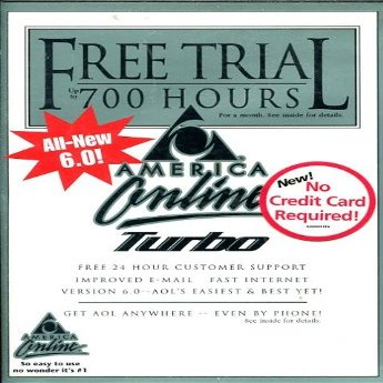 AOL ALL-NEW 6.0 TURBO CD /700 FREE HOURS/HARD CASE/OPENED PACKAGE