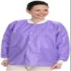 ValuMax 3530PPS Easy Breathe Cool and Strong, No-Wrinkle, Professional Disposable SMS Hip Length Jacket, Purple, S, Pack of 10 view 2