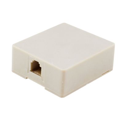 uxcell Surface Mount Jack RJ11 Keyed 6P4C Screw Terminal Grey White