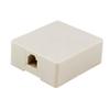 uxcell Surface Mount Jack RJ11 Keyed 6P4C Screw Terminal Grey White view 1