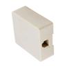 uxcell Surface Mount Jack RJ11 Keyed 6P4C Screw Terminal Grey White view 2