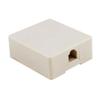 uxcell Surface Mount Jack RJ11 Keyed 6P4C Screw Terminal Grey White view 3