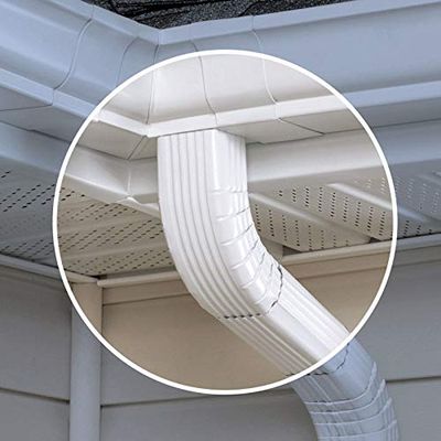 Amerimax Home Products 47264 Gutter Front Elbow, Style A, 75 Degree, White Aluminum, 3 x 4-In. - Quantity 10