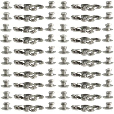 100 Pack Longer Shaft Cap SS Steel Screws 1/4" Tripod Quick Release QR Plate Camera Hex/Slot Combo