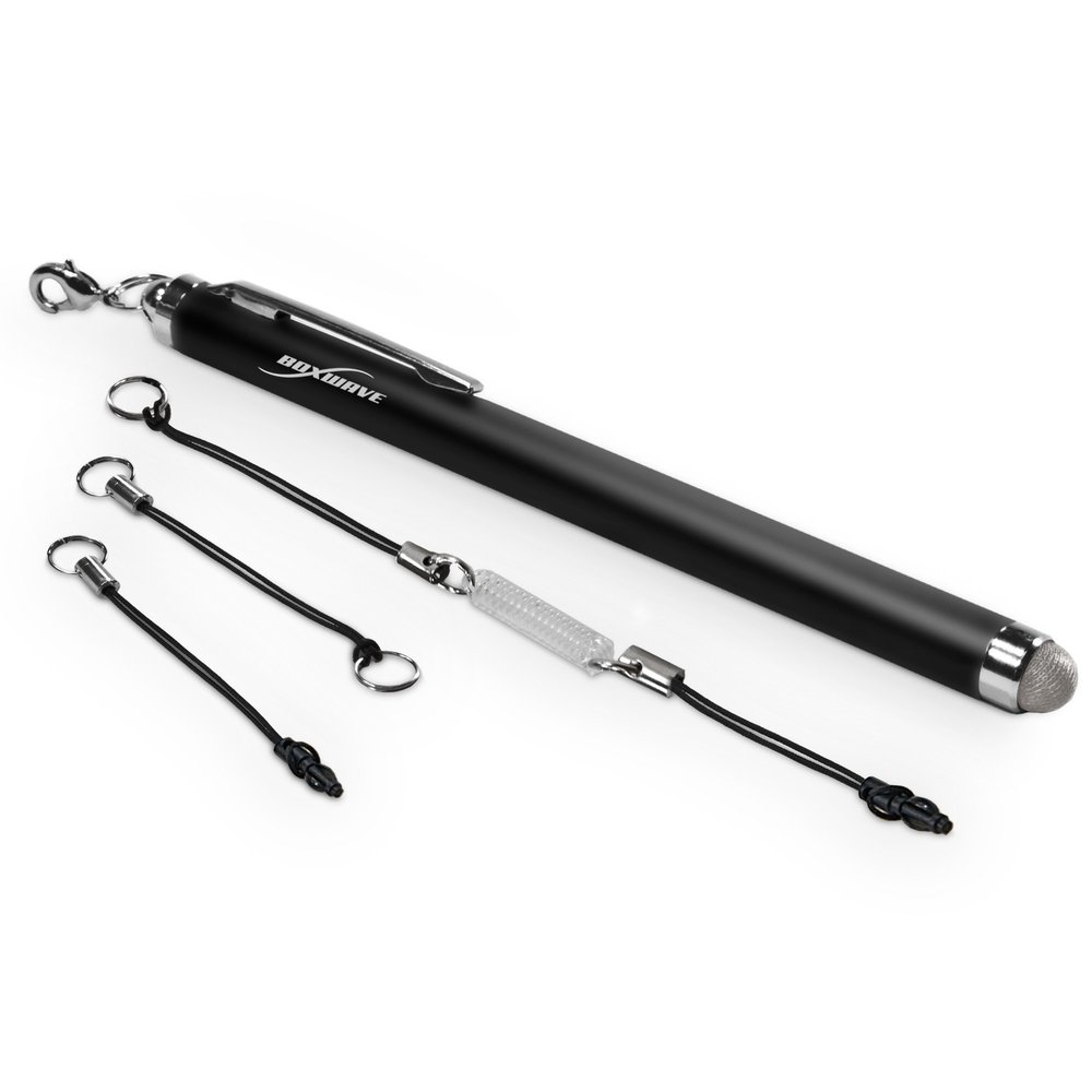 BoxWave Stylus Pen Compatible with Dell Venue Pro - Capacitive Stylus, Fiber Tip Capacitive Stylus Pen - Jet Black