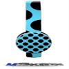 Kearas Polka Dots Black And Blue Decal Style Skin (fits Sol Republic Tracks Headphones - HEADPHONES NOT INCLUDED) view 1