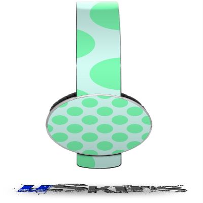 Kearas Polka Dots Green On Green Decal Style Skin (fits Sol Republic Tracks Headphones - HEADPHONES NOT INCLUDED)