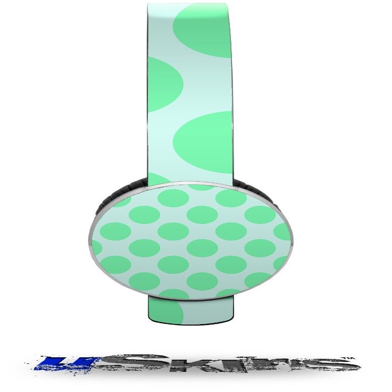Kearas Polka Dots Green On Green Decal Style Skin (fits Sol Republic Tracks Headphones - HEADPHONES NOT INCLUDED)